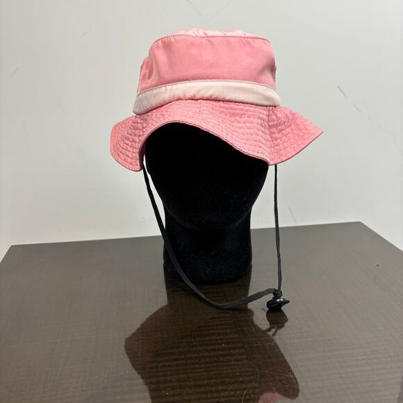 Beams Mini Bucket Hat Kid's Pink Strap Hat with Neck Cover - Picture 2 of 13